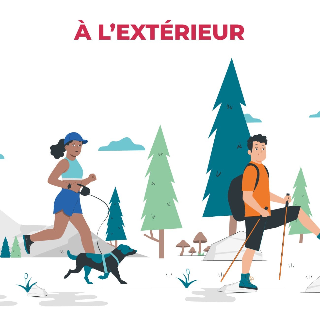 À l'extérieur