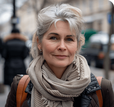 Woman smiling